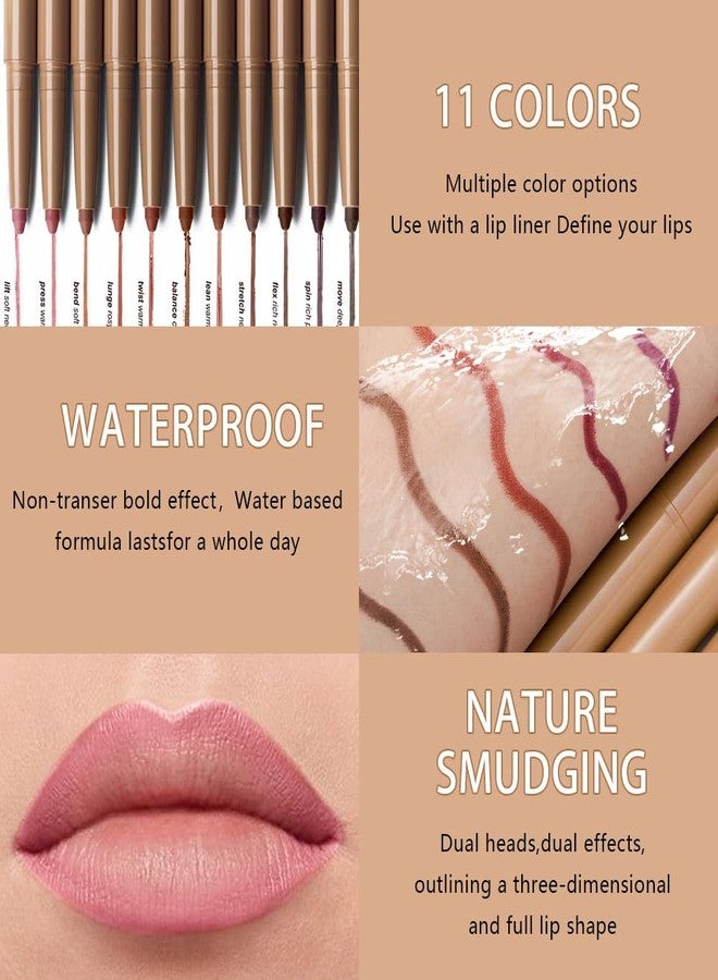 سويكي قلم تحديد الشفاه SUAKE Plump Matt Lipstick Lipliner Pencil Pack، قلم مقاوم للماء مع أداة دمج سيليكون لتحديد وتشكيل الشفاه، تركيبة كريمية ناعمة تدوم طويلاً لترطيب الشفاه - 01 Plum - Image 5
